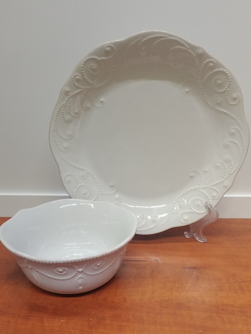 Lenox French Perle White Stoneware Dinnerware Set